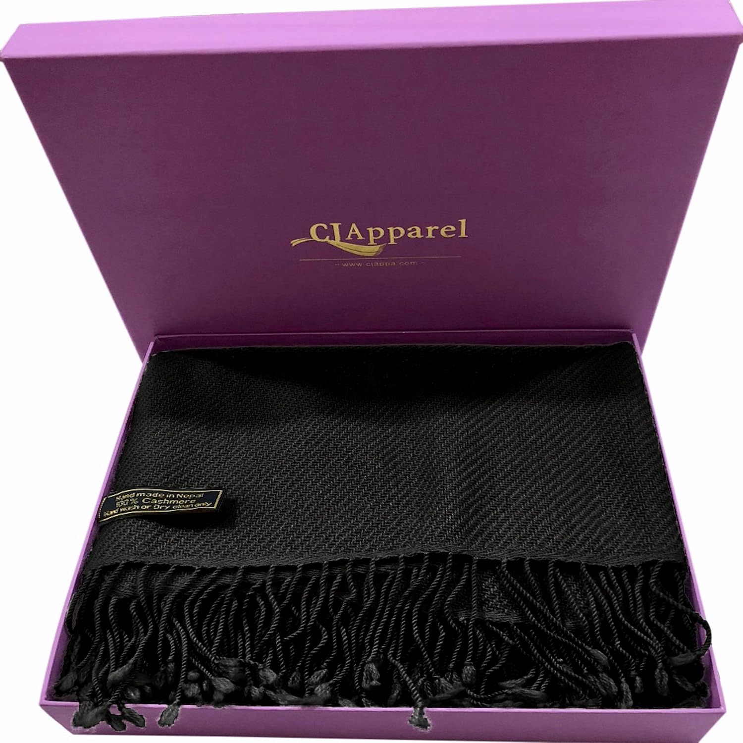 2 Ply Cashmere Shawl, Hand Woven in Nepal: image 7