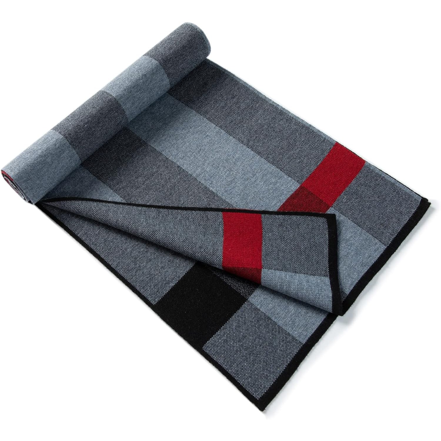 Tartan Merino Wool Scarf for Men