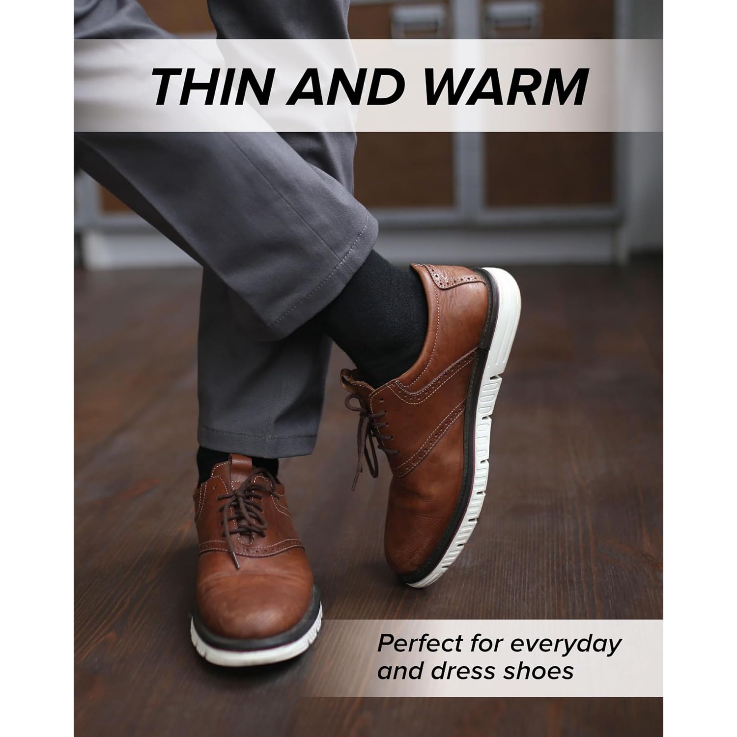 Merino Wool Socks for Men, 2 Pairs: image 4