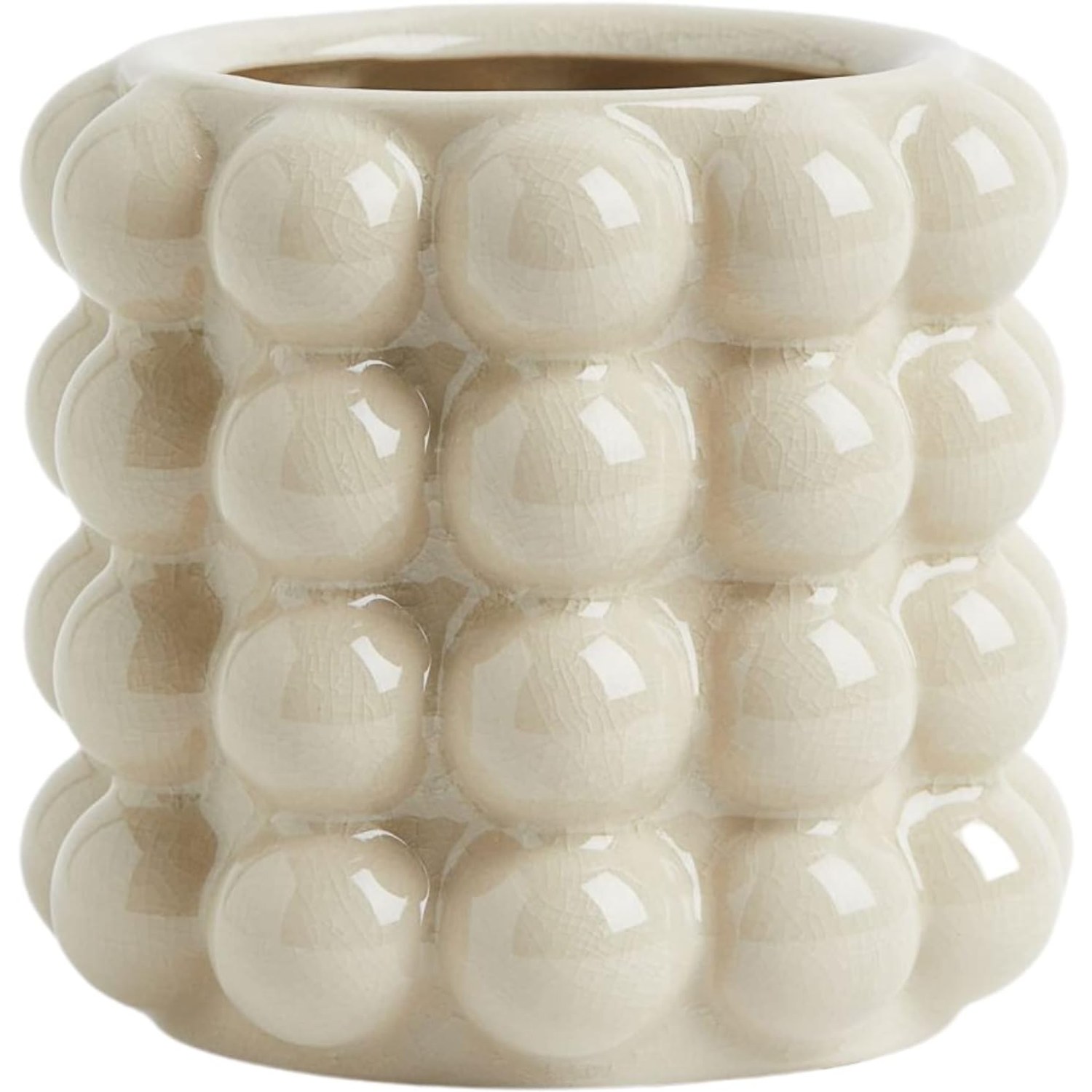 Beige Bubble Ceramic Vase