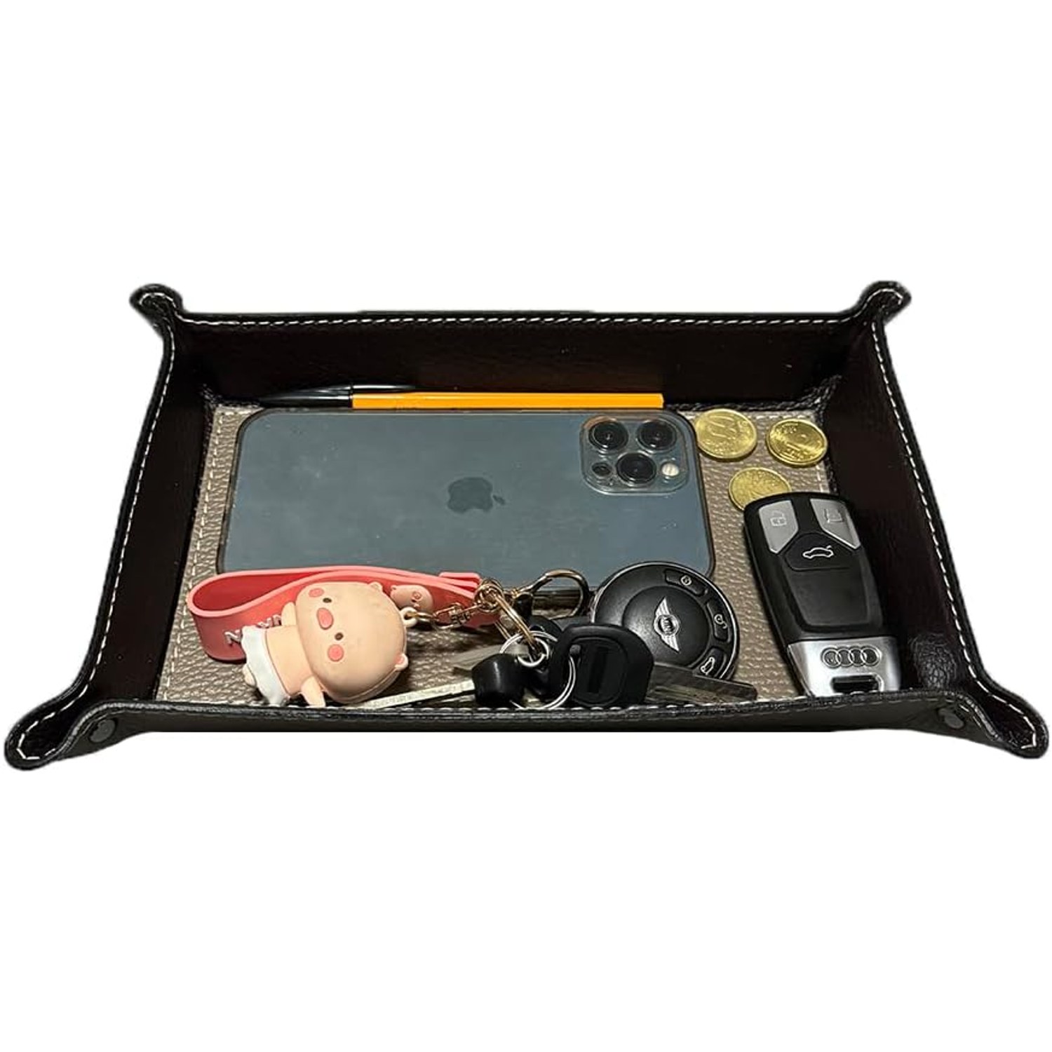Large Leather Entrance Tray: image 5