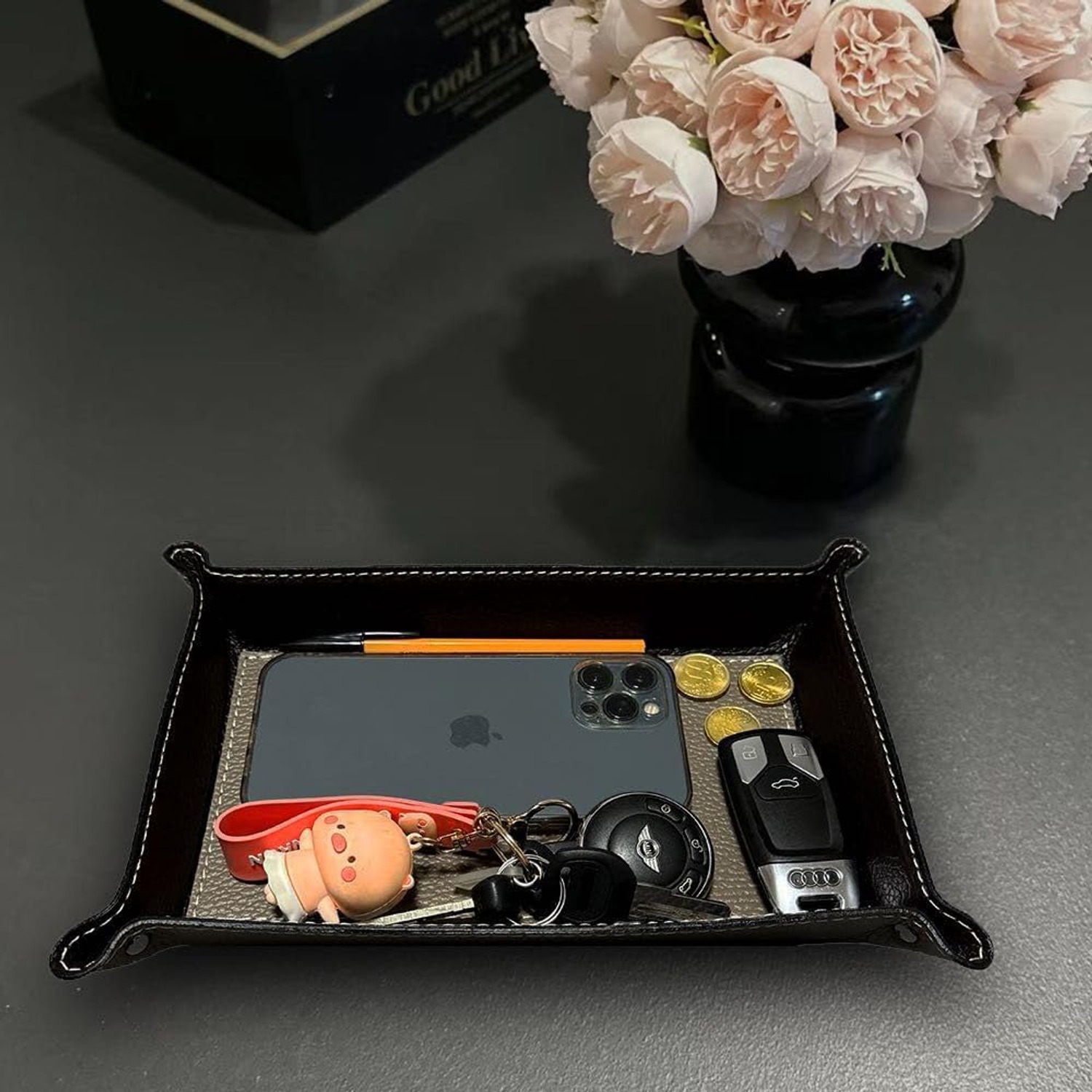 Large Leather Entrance Tray: image 6