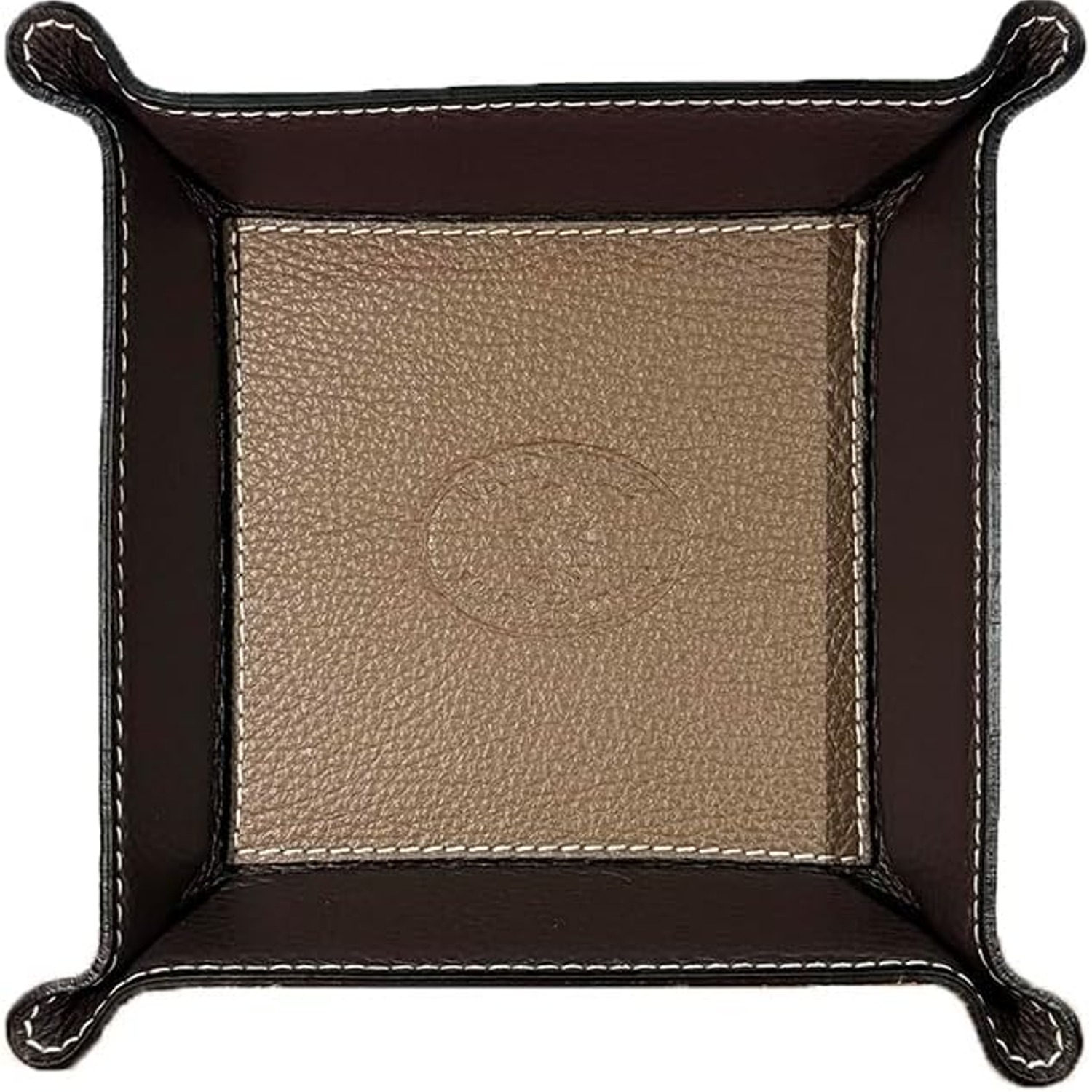 Square Leather Valet Tray Organiser