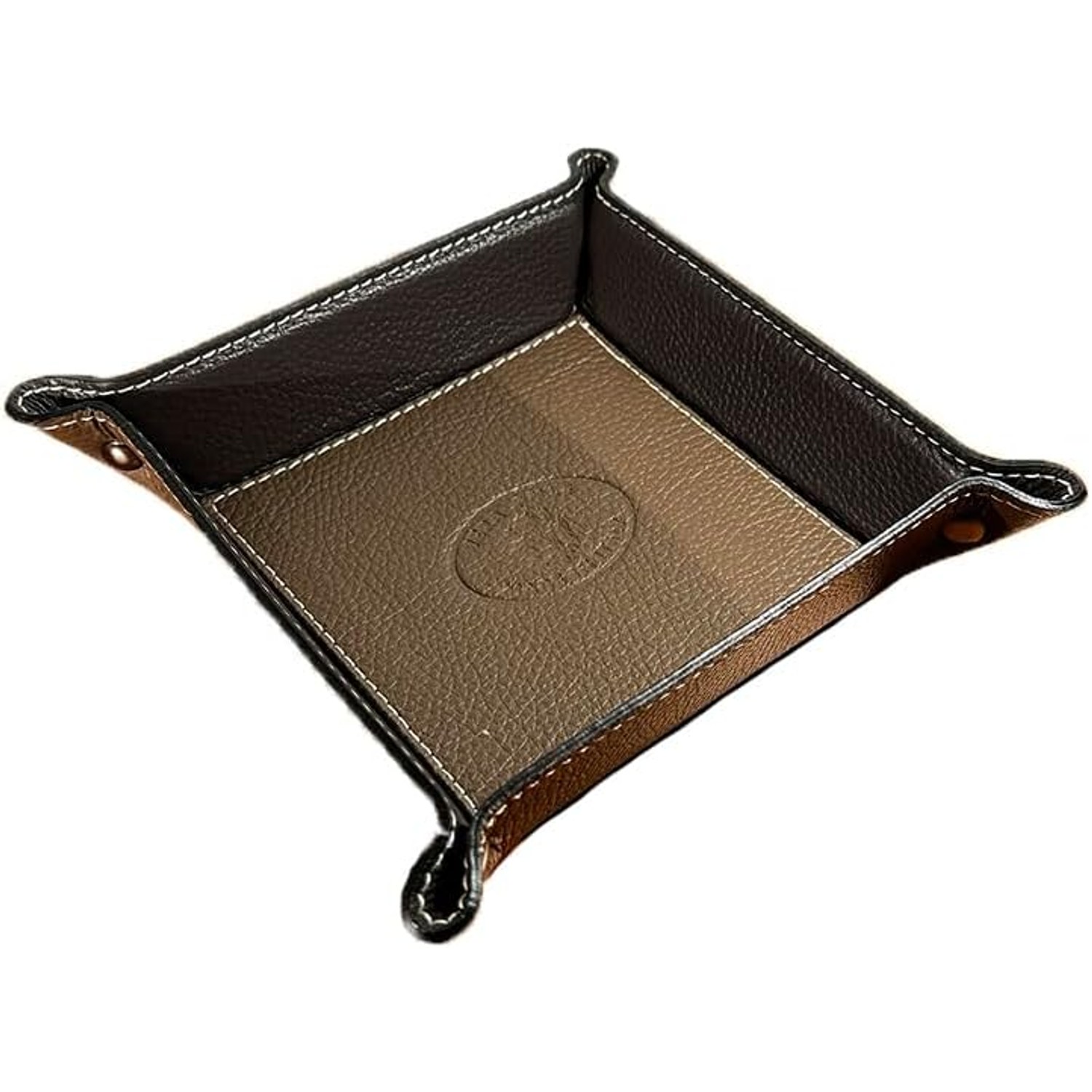 Square Leather Valet Tray Organiser