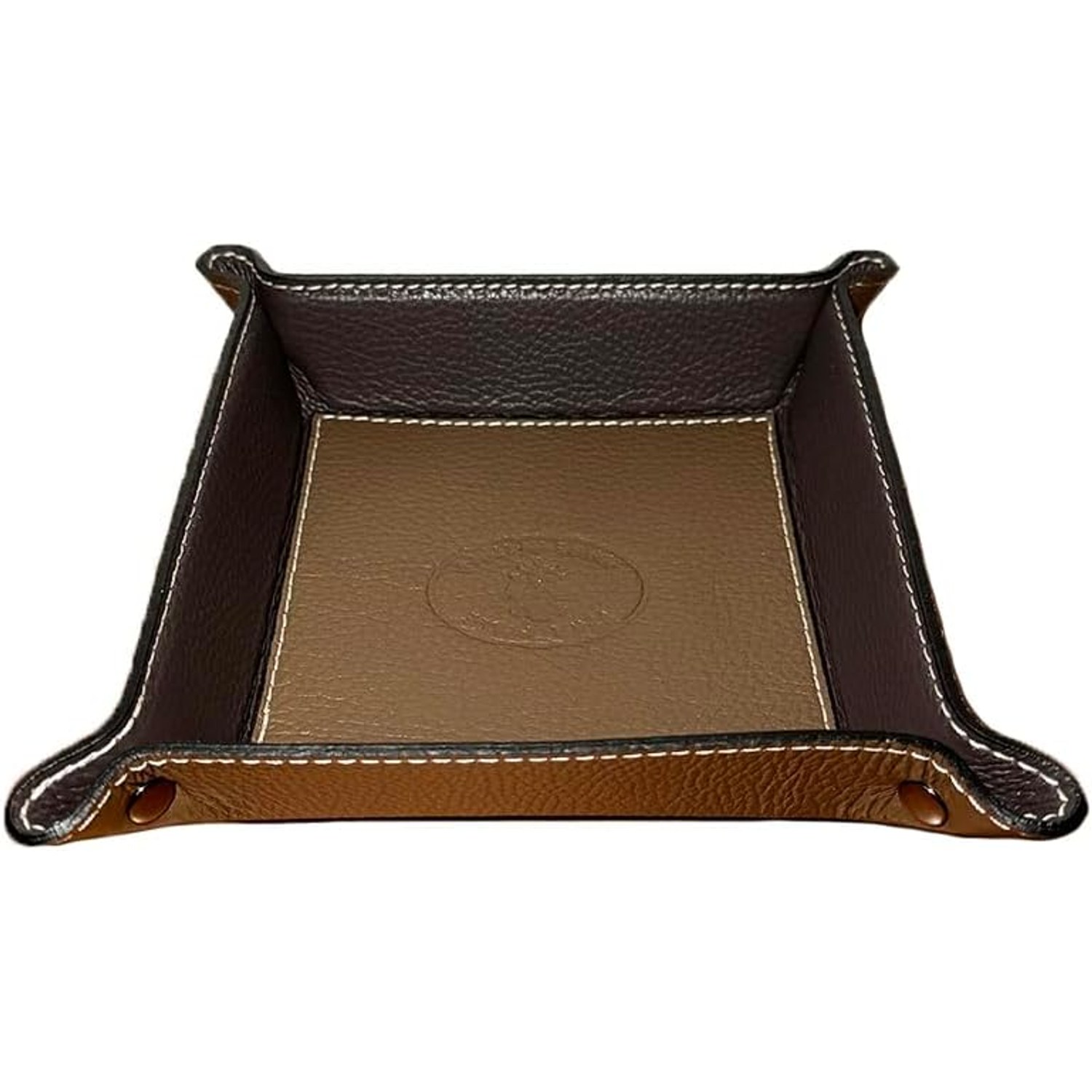 Square Leather Valet Tray Organiser