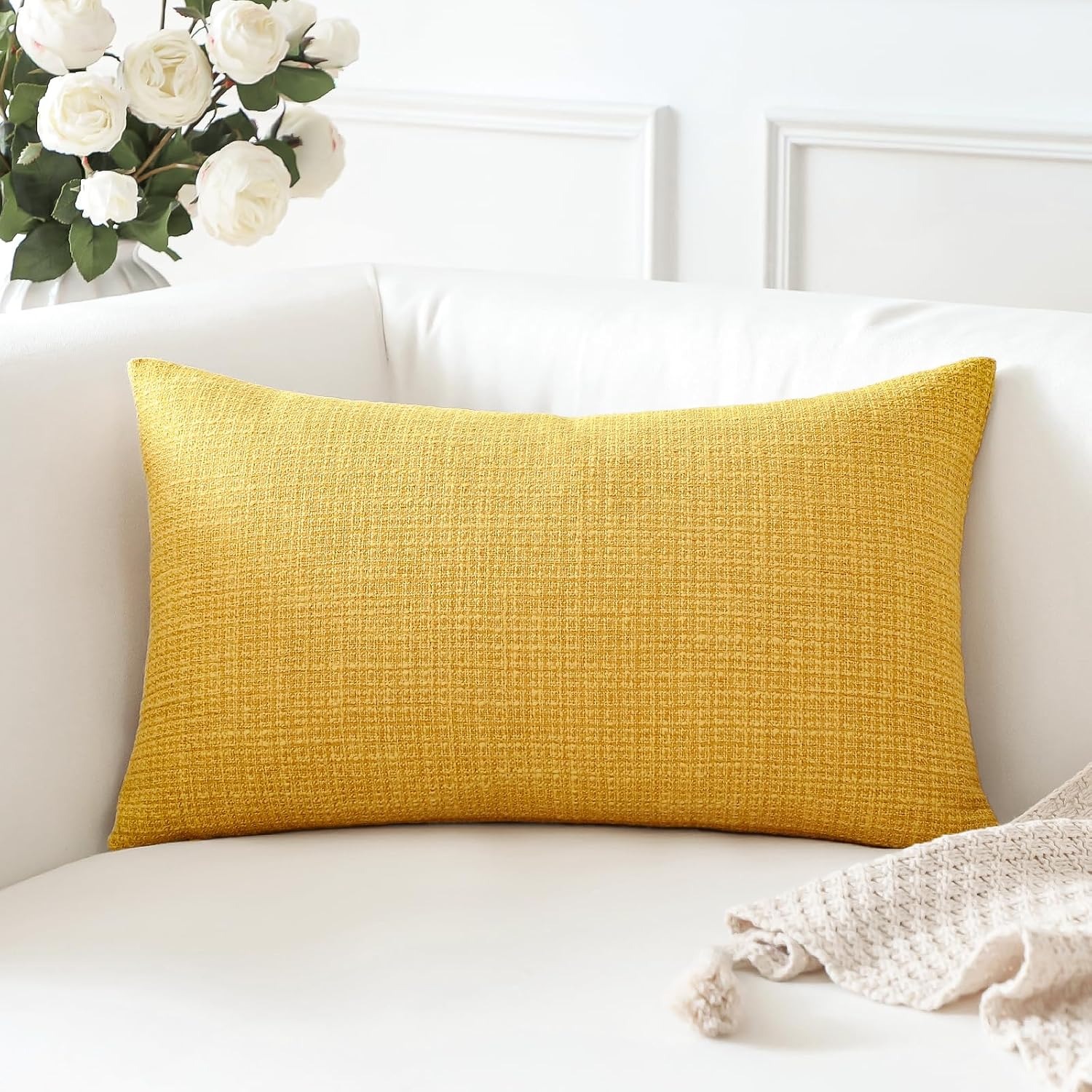 Linen Look Cushion Cover (Single, Polyester): image 2