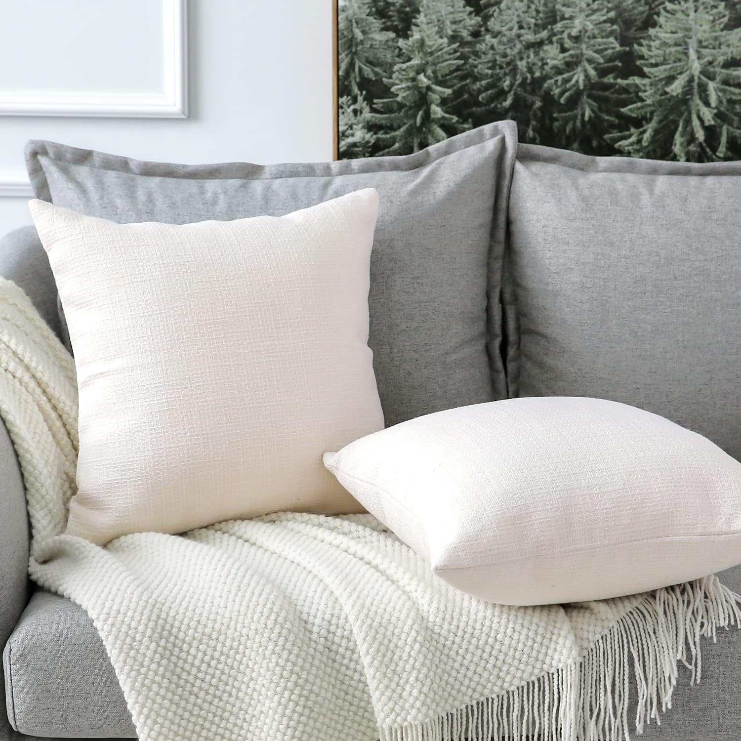 Linen Cushion Covers 45 cm, Set of 2: image 4