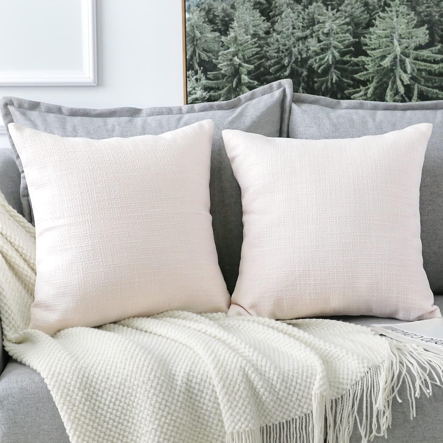 Linen Cushion Covers 45 cm, Set of 2: image 5