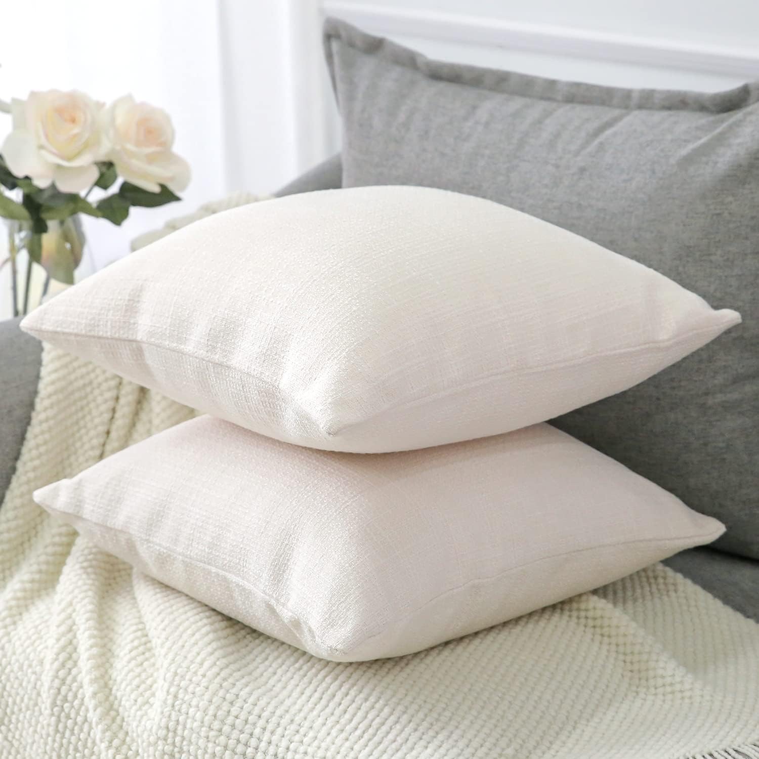 Linen Cushion Covers 45 cm, Set of 2: image 7