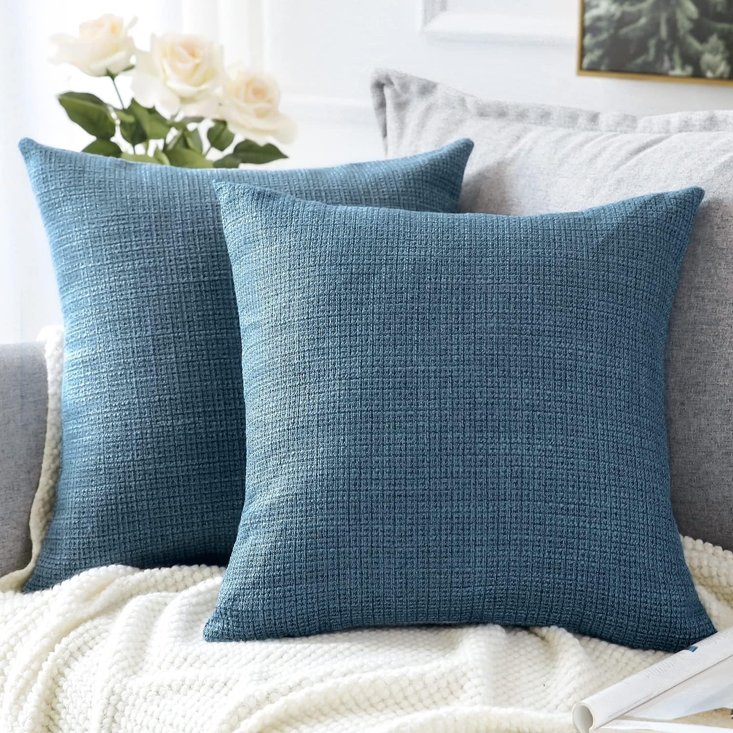Linen Look Cushion Covers 50 cm (Set of 2)