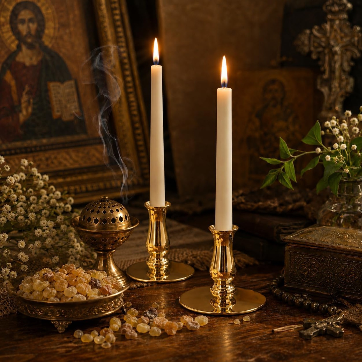 Brass Candle Holders Set of 3: image 6