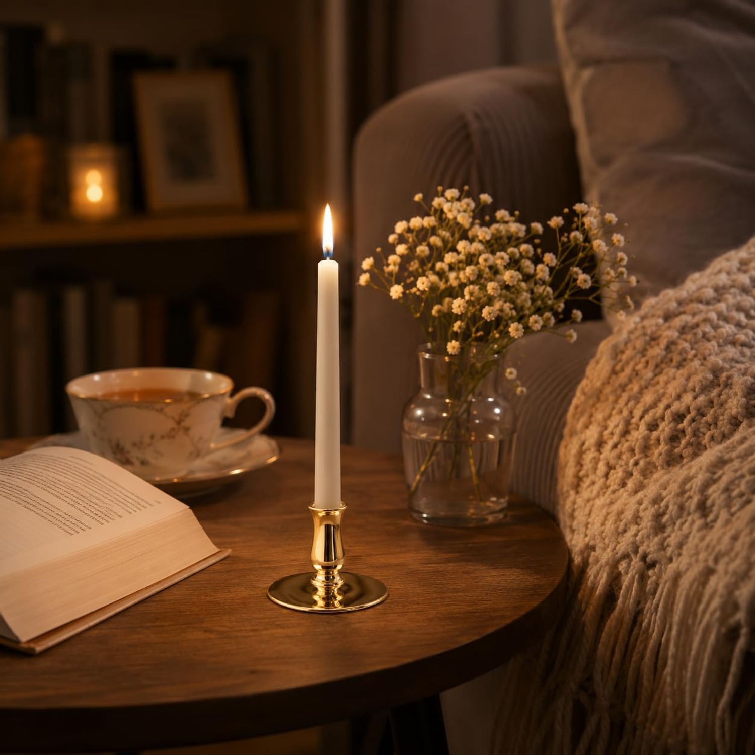 Brass Candle Holders Set of 3: image 8