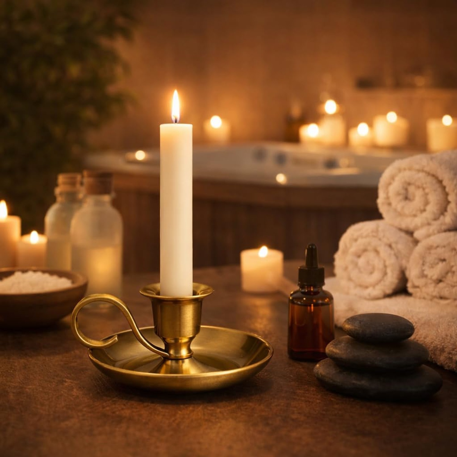 Brass Hand Chandelier Candle Holder: image 4
