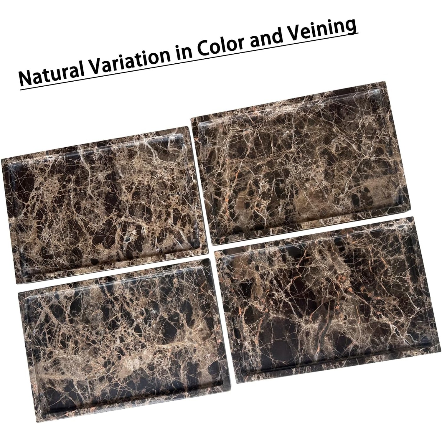 Dark Brown Marble Tray