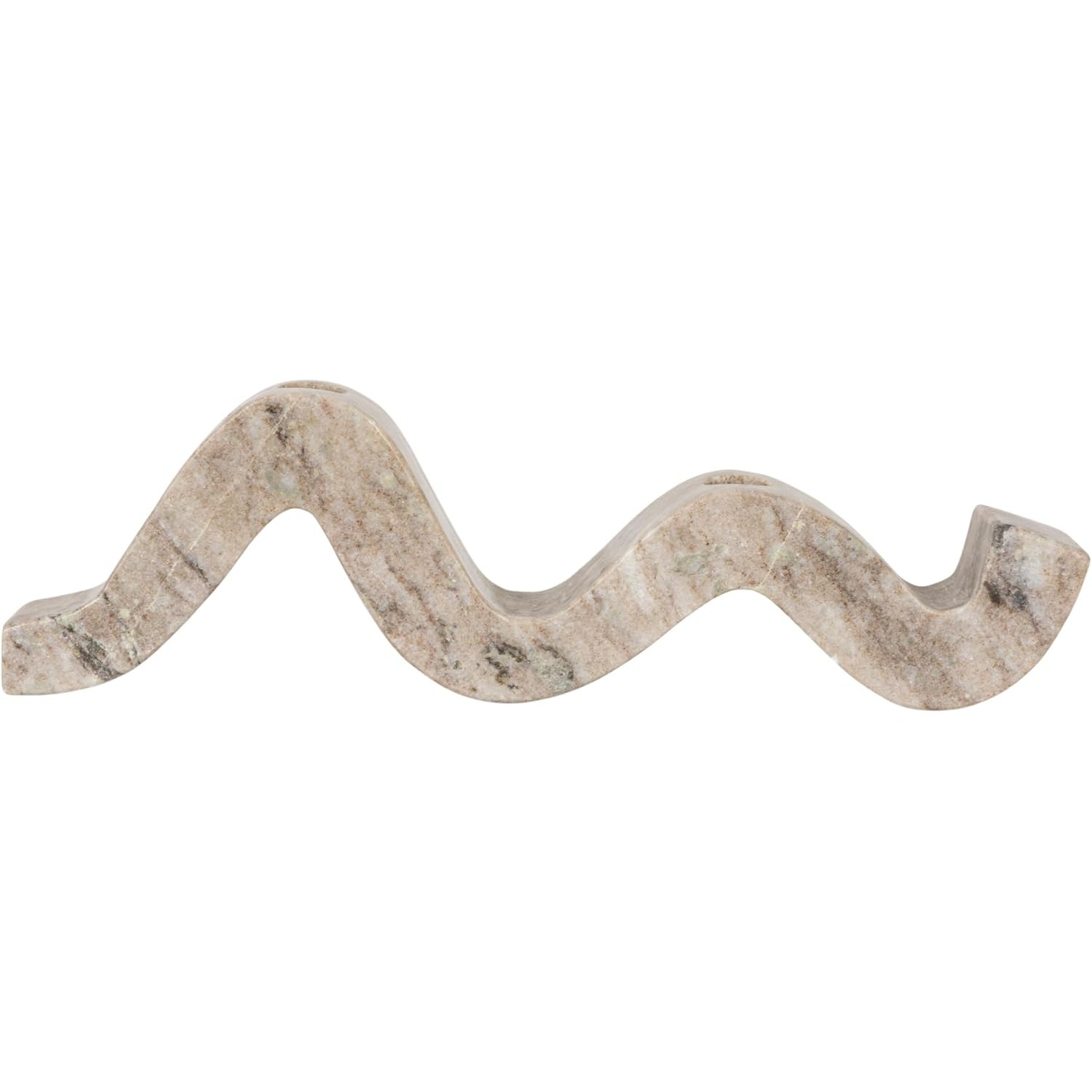 Marble and Brass Double Taper Candle Holder: image 2