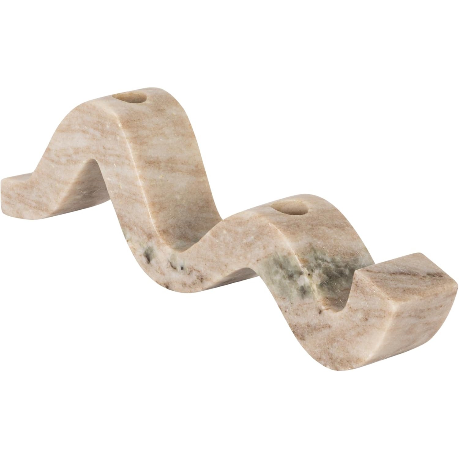 Marble and Brass Double Taper Candle Holder: image 4