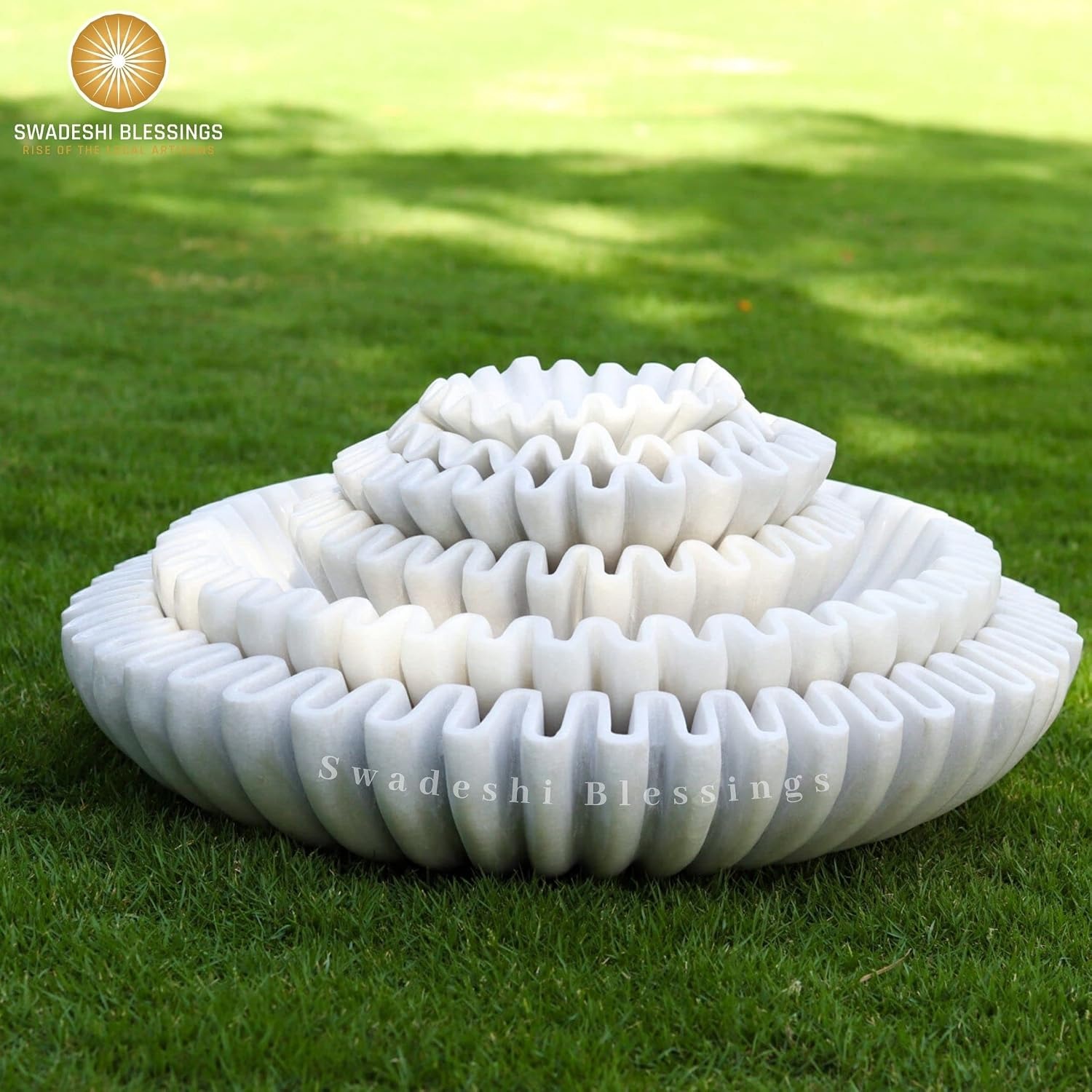Marble Ruffle Bowl: image 9
