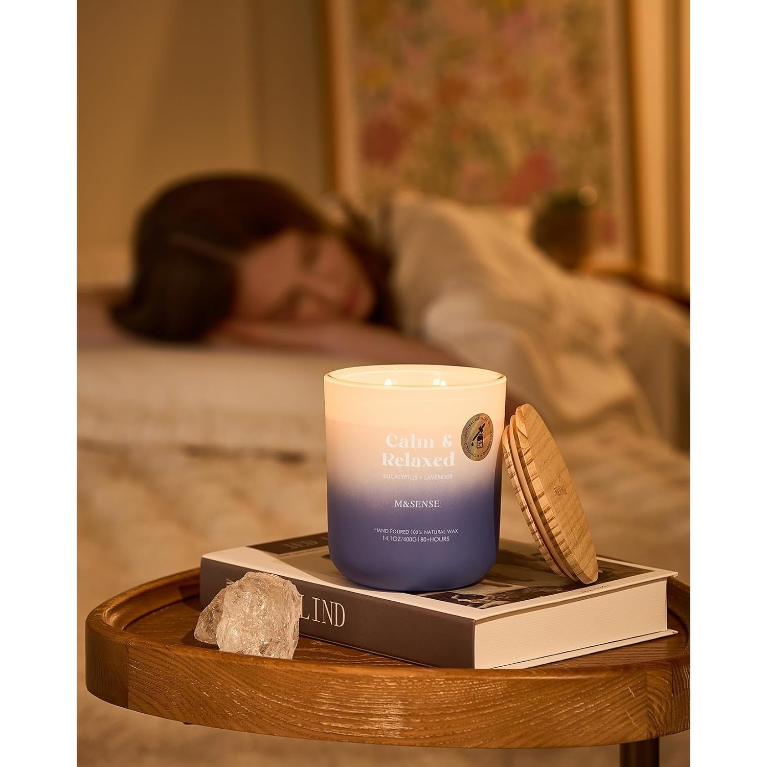 Eucalyptus & Lavender Soy Candle 400 g (Two Wick): image 5