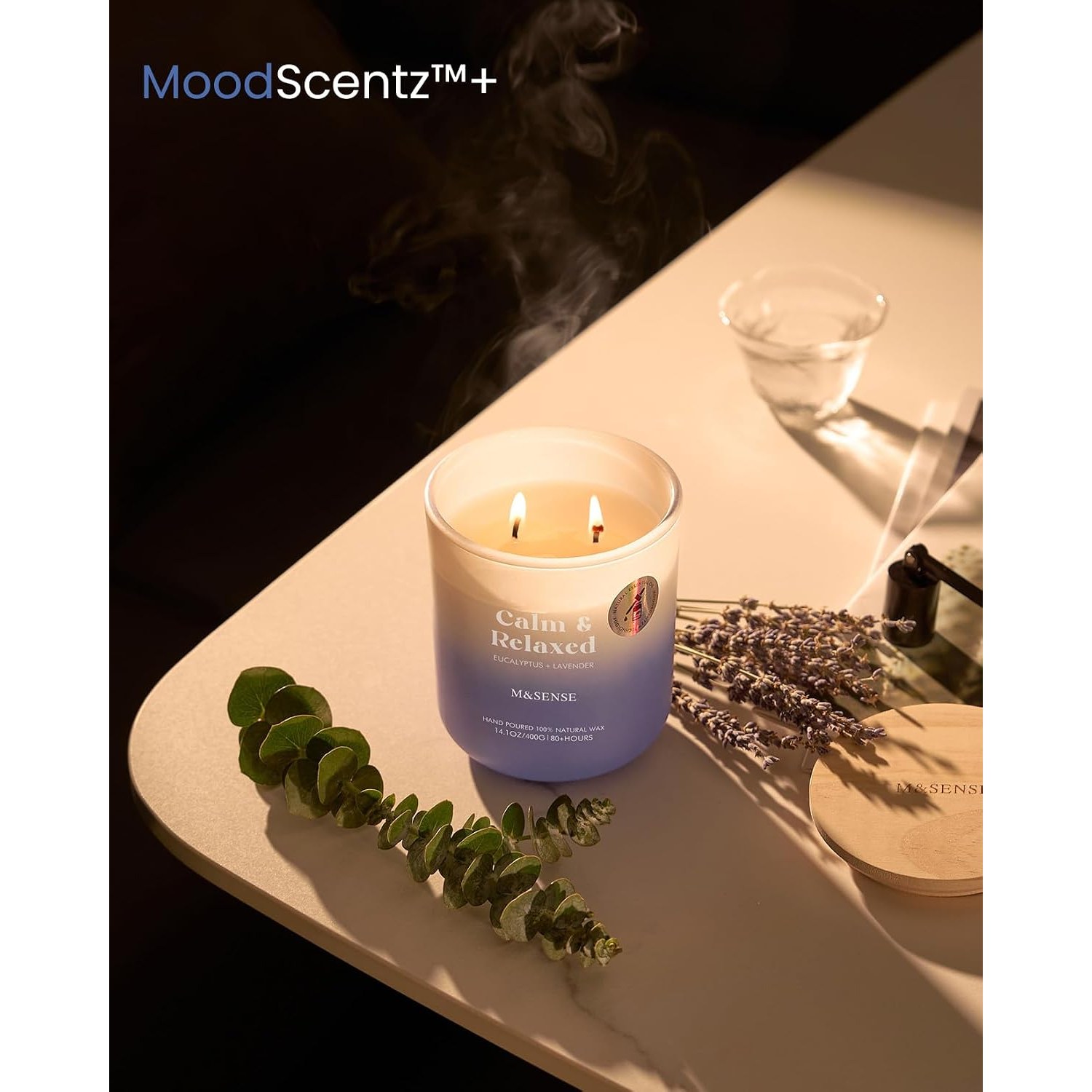 Eucalyptus & Lavender Soy Candle 400 g (Two Wick): image 6