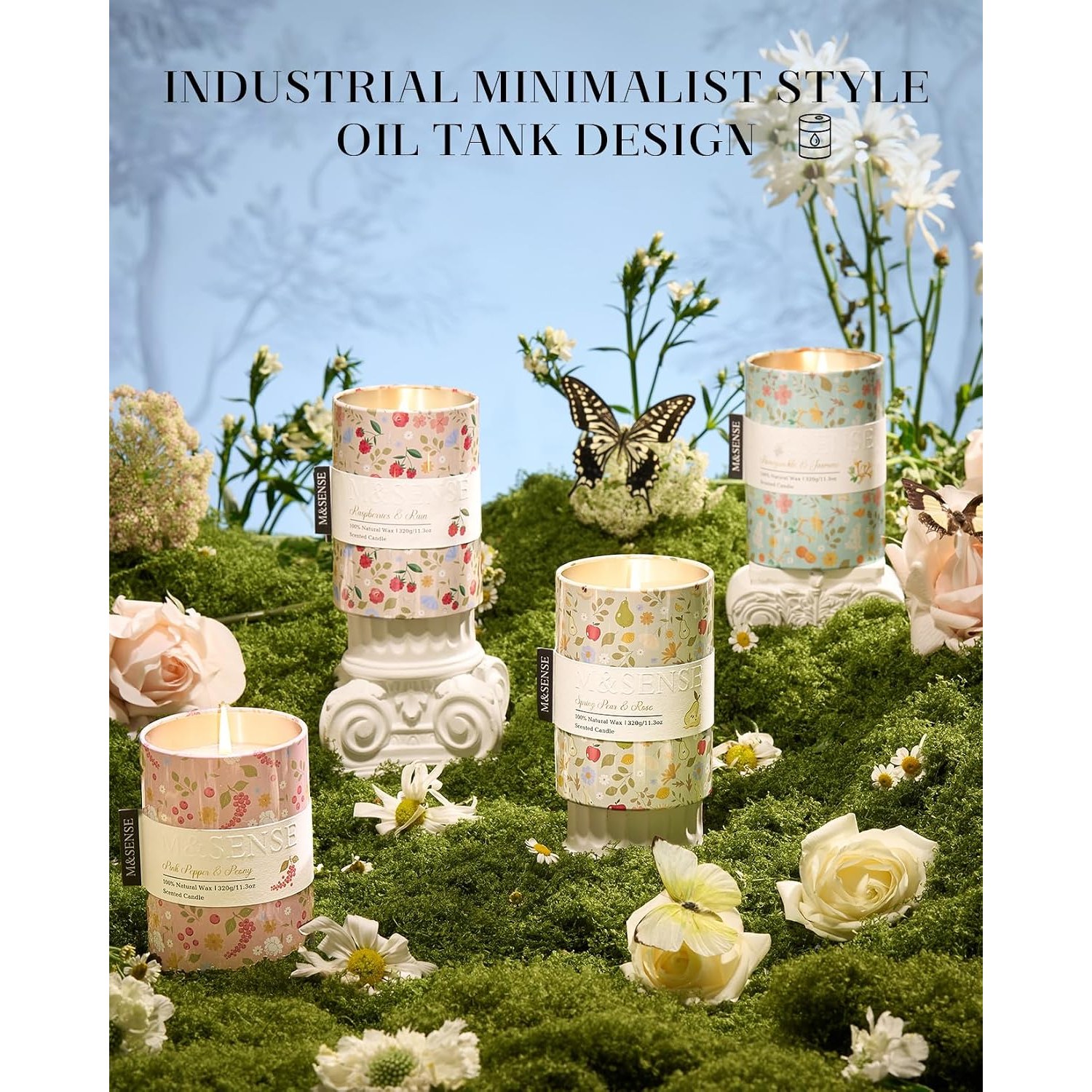 Honeysuckle Jasmine Soy Candle 320 g Printed Tin: image 6