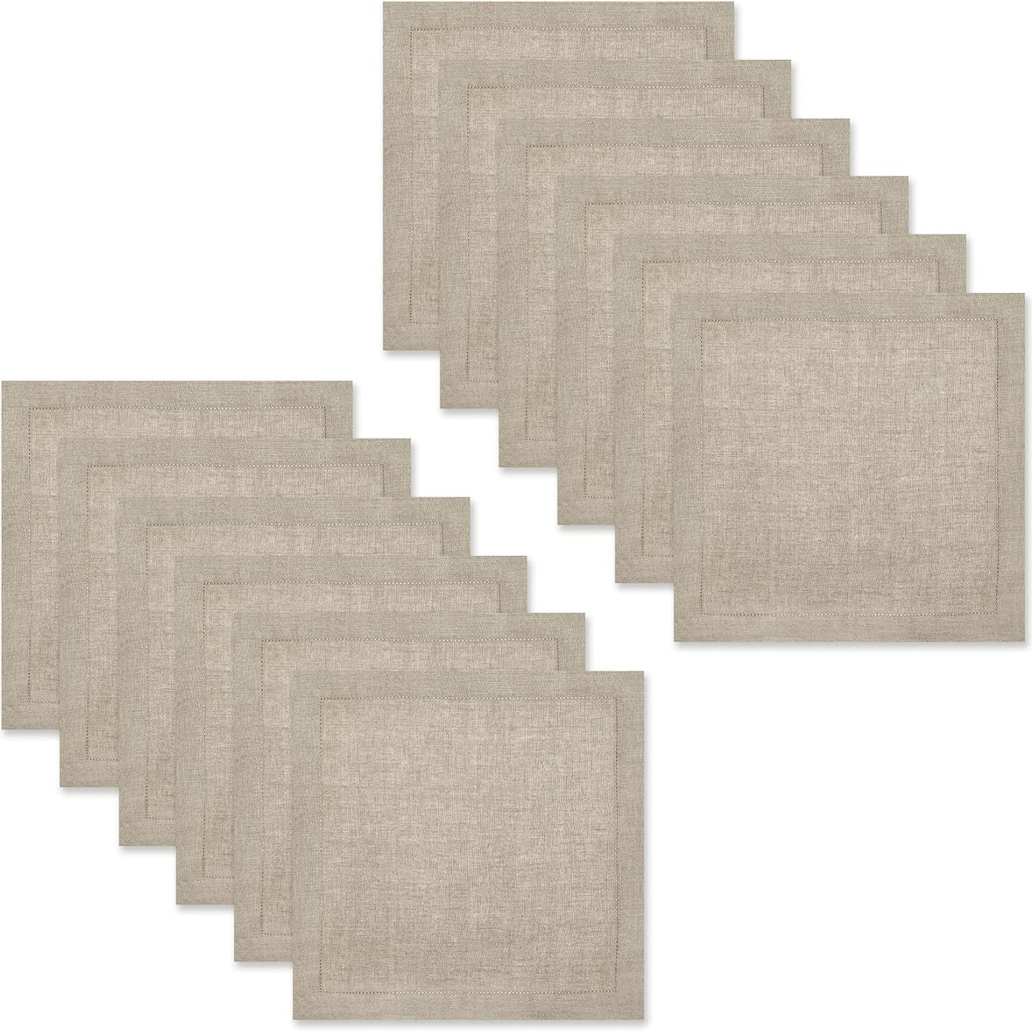 Natural Linen Napkins Set of 12