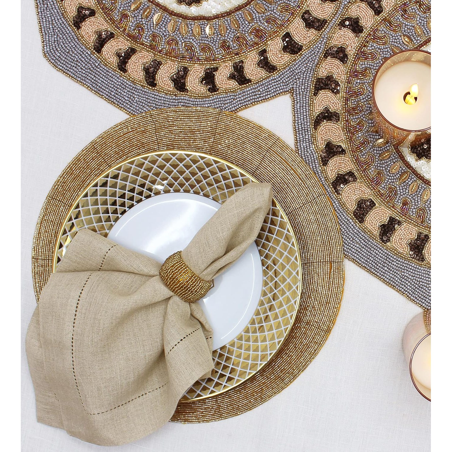 Natural Linen Napkins Set of 12: image 8