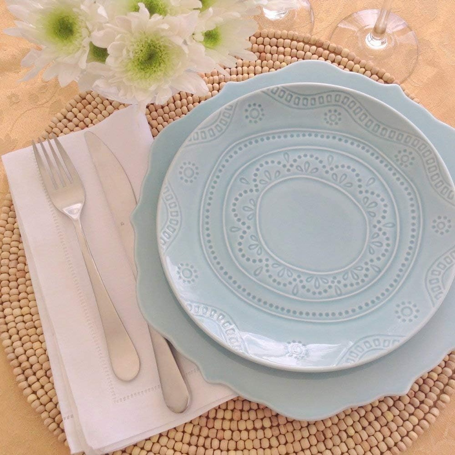 White Linen Hemstitch Napkins Set of 12: image 9