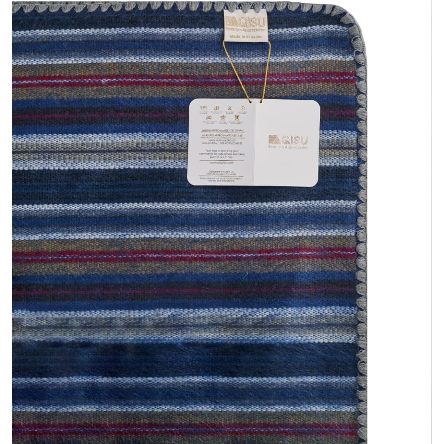 Variegated Alpaca Blend Throw Blanket