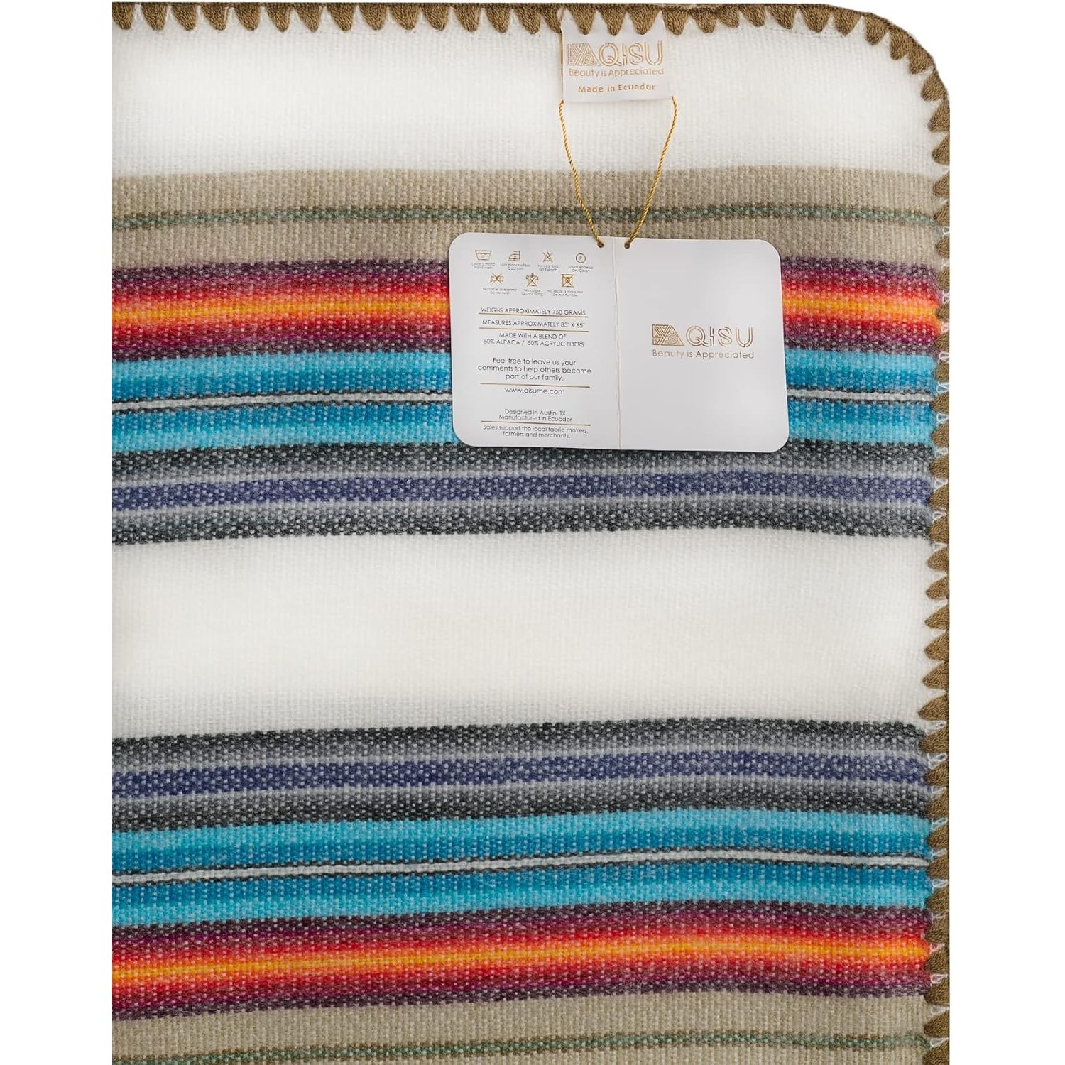 Alpaca Blend Throw Blanket (50% Alpaca Wool, 50% Acrylic)